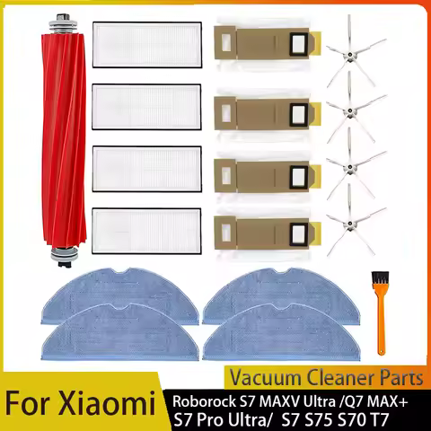 Main brush Hepa filter Mop Cloths for Xiaomi Roborock S7 S70 S75 S7 + S7 MaxV S7 MaxV Ultra S7 MaxV 