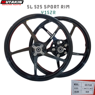 SPORT RIM 525 FG525 5 Batang YAMAHA LC135 Y15ZR BLACK Cast Wheel Sport RIM RODA Forged CNC Rim
