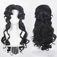 Return to the Future 1999 Angel Nana cos Wig Black Fluffy Middle Big Wave Long Hair cosplay