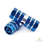 [AuraYuer] 2Pcs Aluminum M TB Bike Bicycle A xle Pedal Non-slip Front Rear A xle Foot Pegs Bicycle S