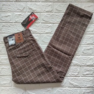 celana tartan Coklat kotak kotak celana tartan kotak yang lagi trends masa kini celana pria panjang 