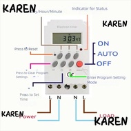 KARENGOODS Digital Timer, 12V 220V Timer Switch, Portable 110V LED Display Relay Electrical Device T