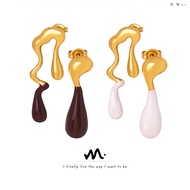 Dongguan Titanium Steel Electroplating Non-Fade Earrings All-Match Temperament Personality Drop Glue