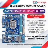 Semi Faulty (usable) Motherboard Clearance - 1155 1150 775 H61 B75 H81 B85 G41 G31 Mobo Cheap