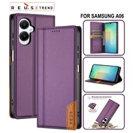 LEATHER CASE FLIP SAMSUNG A06 - LEATHER FLIP CASE FOR SAMSUNG A06