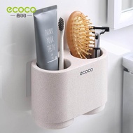 Ecoco อุปกรณ์แขวนแปรงสีฟันพร้อมแก้ว1/2ใบ (เลือกได้) ที่แขวนแปรงสีฟัน ที่เก็บของในห้องน้ำ