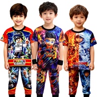 Baju Tidur Budak Lelaki sepasang 1-5 Tahun Pyjamas Kids Ajen ali SpiderMan Batman UpinIpin Ultraman 