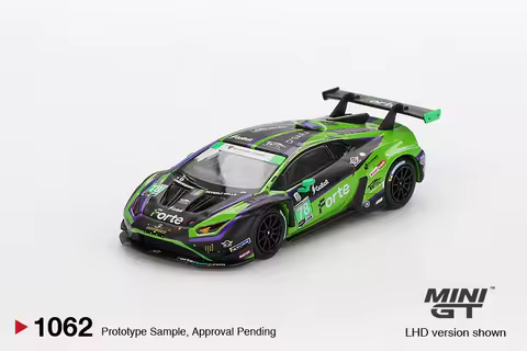 MINIGT 1/64 1062 Lamborghini Huracán GT3 EVO2 #78 Forte Racing 2024 Simulation Alloy Small Scale Car