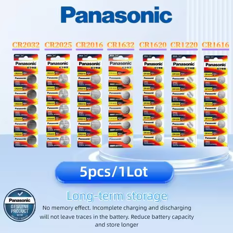 5Pcs Original Panasonic CR2032 CR2025 CR2016 CR1632 CR1616 CR1620 CR1220 Lithium Battery CR2032 Batt