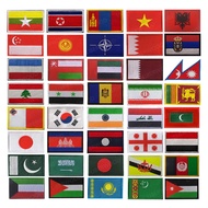 Asia Country Flag Tactical Badge Pakistan Iraq Burma Luxembourg Korea Kuwait Sri Lanka Lebanon Pales