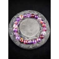 Auralite 23 Quarts Crystal 3A Stone Bracelet 8.5mmnatural F083