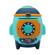 Kbuddy Atm Space Rocket Piggy Bank Machine Cartoon Cute For Kids