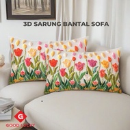 GL_ 1PCS Sarung Bantal Bunga Pillow Case, Hiasan untuk Sofa Rumah,Sarung Bantal Linen, 30x50cm, Hias