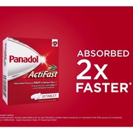 Panadol Actifast Tablet Paracetamol 500mg 10s 20s Caplet Each Tablet contains 173mg of Sodium GSK Pr