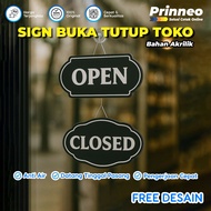 Acrylic Open Close Shop, Reversible Open Close Board, MONOCHROME Acrylic Open Close SIGN