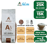 Túi 500g_Cà phê AEROCO hạt rang A5 (100% Arabica) nguyên chất 100% rang mộc hậu vị ngọt thơm quyến r
