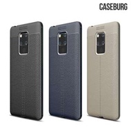 HUAWEI Mate 20 X CASEBURG Urban Shield 商務斯文 耐磨皮紋 手機軟殼0205A
