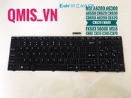 Bàn phím laptop MSI A6200 A6300 A6500 CR620 CR630 CR650 A6200 GE620 CX620 FX600 FX603 S6000 MS16 CR6
