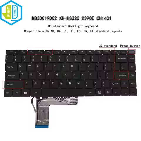 Russian US English Backlight Keyboard Notebook For ACER Gadget ETBook Portable PC CWI570 Laptop Back