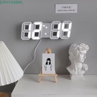 JUNYUE88WL 3D Digital Alarm Clock, Luminous Temperature LED Desk Clock, Multi-colored Electronic Dat