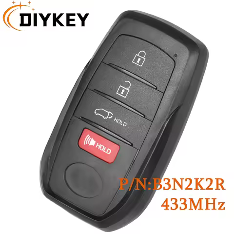 DIYKEY B3N2K2R 433MHz Smart Remote Car Key Fob for Toyota Land Cruiser 2022 2023 2024 2025 8A Chip P