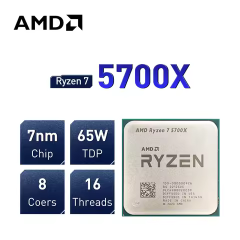 AMD Ryzen 7 5700X 4.6GHz 8-Cores 16-Threads 65W 7NM L3=32M Socket AM4 DDR4 Zen3 R7 5700X Gaming CPU