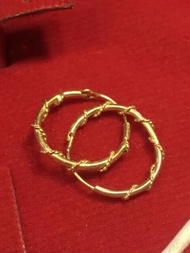 Children and adults genuine gold 700 grade earrings 0.5 g gr gram 0.5g 0.5gr 0.5gram round gipsy gyp