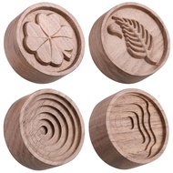 4 Packs Wood Car Essential Oil Diffuser Wooden Aromatherapy Round Car Oil Diffuser Essential Oil Dif