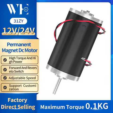 31ZY DC High Speed Motor 12V 24V 3500rpm-8000rpm PWM Controller Reversed Permanent Magnet Low Noise 