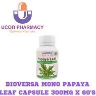 Bioversa MONO Papaya Leaf Extract capsule 300mg (60's) (Exp: 31/10/2024)