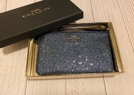Coach 全新正品午夜藍星星亮片手拿包