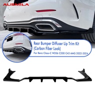Rear Bumper Splitter Lip Spoiler Diffuser Bracket For Mercedes Benz C Class W206 C200 C43 AMG 2022 2