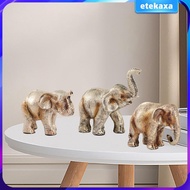 [Etekaxa] Resin Elephant Ornaments Elephant Decoration Craft Housewarming Household Tabletop Decorat