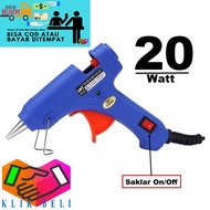 Klik-Beli Alat Lem Tembak Saklar On/Off Hot Melt Glue Gun 20 Watt Lem Pistol Panas