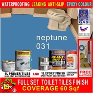 FULL SET Epoxy Floor Coating [FREE Painting Tool Set] 1L - 031 Neptune • Package A