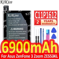 6900mAh KiKiss Powerful Baery C11P1612 For As ZE553KL, ZenFone 3 Zoom, ZenFone 3 Zoom Dual SIM LTE, Zenfone 3 Zoom S