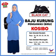 [ BLACK CAT ] BAJU KURUNG SEKOLAH | BAJU PENGAWAS SEKOLAH |  BAJU KURUNG BIRU | KAIN LICIN KOSIBO