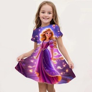 [SSS Dress For Kdis]Elsa Dress for Girls Elsa Costume Snow Queen Anna Dress Cosplay Birthday Party C