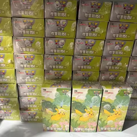 Hot Original Genuine PokéM0n Trading Ptcg Cards Collected 151 New Year Gift Box Zhu&Purple Simplifie