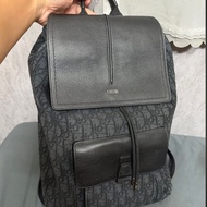 Dior雙肩包Motion Oblique拼皮背包書包