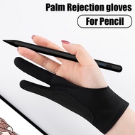 Palm Rejection Glove for Stylus Pencil Drawing Stain Resistant Gloves Two Finger Touchscreen Paintin