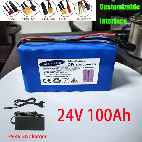 7s3p 24V100Ah BMS protection 18650 lithium battery 29.4v350W500W electric wheelchair battery mobile 