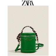 🎖ZARAˉhome bucket bag women 2022 tie-dye high-end shoulder bag niche Messenger Small Bag Cylindrical