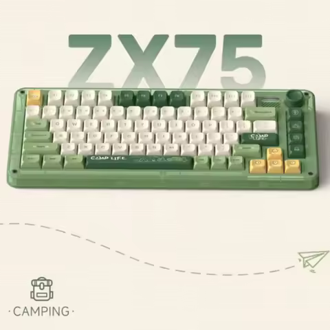 Original IQUNIX Wireless Bluetooth Mechanical Keyboard Cherry Switch For PC Gamer Hotswap RGB Green 