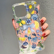 เคสโทรศัพท์กันกระแทกลาย Ocean Element Bowknot Blueberry 1 ชิ้น เข้ากันได้กับ iPhone XR/XS/11/12/12 M