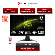 MSI MAG 276CXF CURVE 27" | 1920X1080 | 0.5MS | FHD | 280HZ | RAPID VA | GAMING MONITOR | 3YW