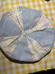 牛仔貝雷帽Patchwork Denim Cap with Adjustable Strap