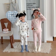 （3-12Yrs）95 Percent Cotton Spandex Kids Pajama Outfit Boys Girls 200 Gram Year Round Spandex Homewea