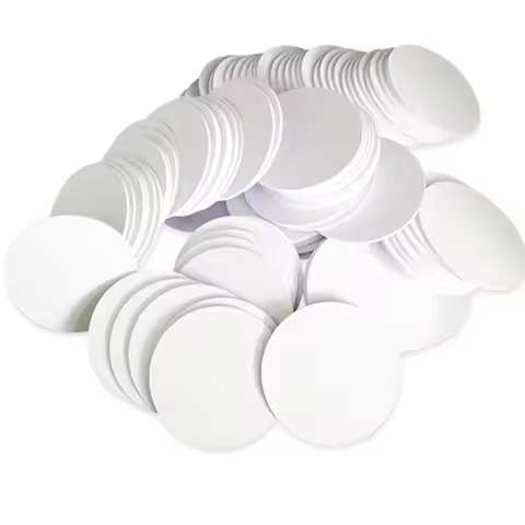 NFC Ntag215 13.56MHz NFC Coin Bonding Card Badge ISO/EC14443A 25mm Waterproof PVC 215 Electronic Tag