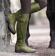Botines Mujer แฟชั่นตะวันตกรองเท้าบูตสูงถึงต้นขารองเท้าส้นสูงเข่าหนังนิ่ม Comfort ยาวหนังนิ่มคุณภาพดี2022รองเท้าบูทกันหนาวสำหรับผู้หญิง